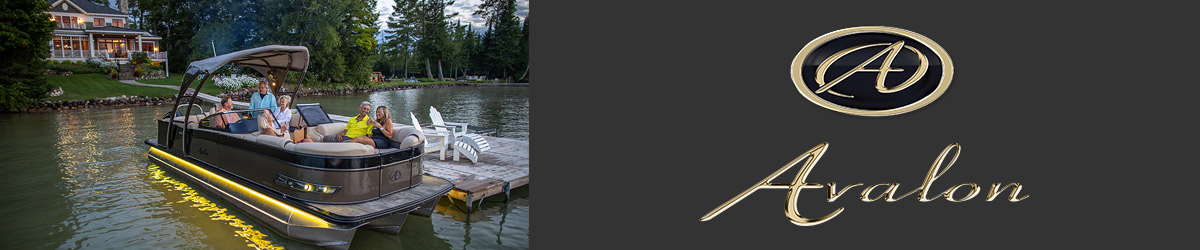 Avalon Catalina pontoon boat banner