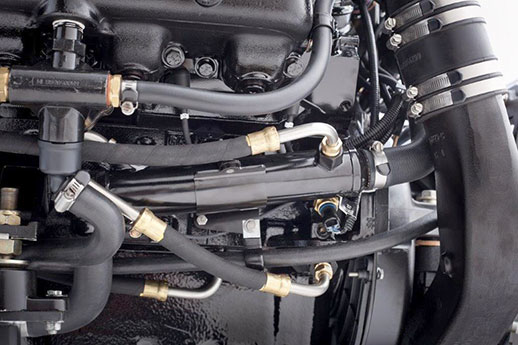 Mercury marine engine close up hoses
